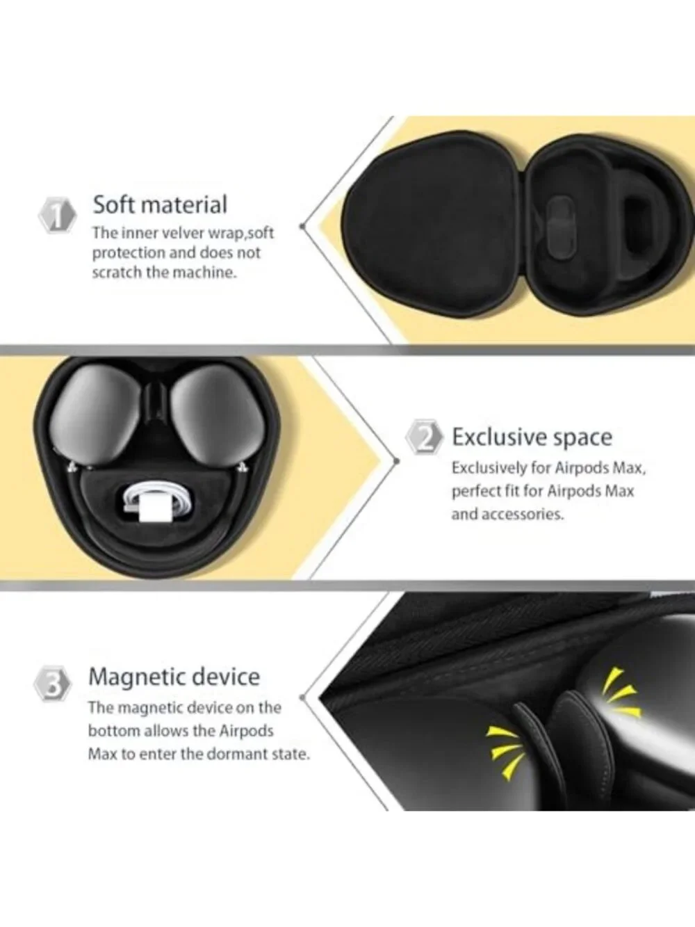 Hard Case with Sleep Mode for Apple AirPods Max 1 & 2 - Durable, Stylish